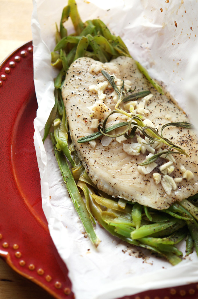 Parchment Wrapped Lemon Tilapia with Fresh Rosemary