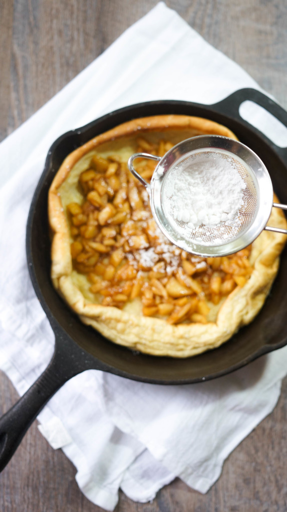 Dutch Baby with Cooked Apples