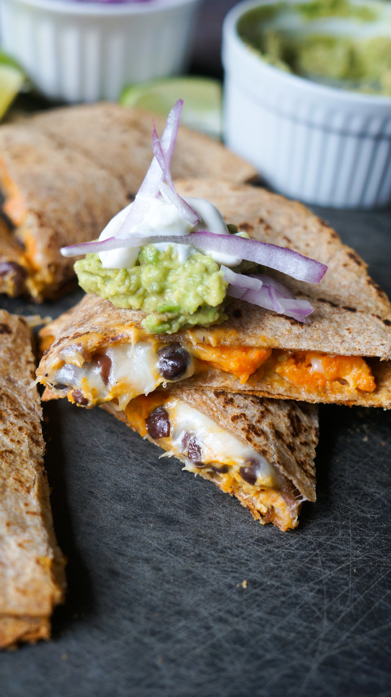 Black Bean and Sweet Potato Quesadillas | Healthy Black Bean Quesadillas