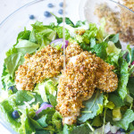 This Pistachio Crusted Chicken Salad is full of flavor! Packed with nuts, blueberries, and healthy greens, you won't be able to stop eating it!