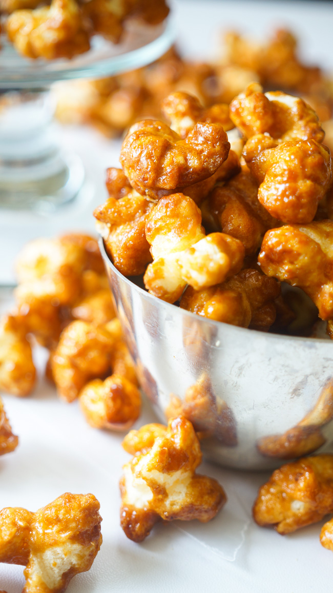 Caramel Puffcorn. Crunchy, sweet, and SO addicting, this snack will be devoured wherever you take it!