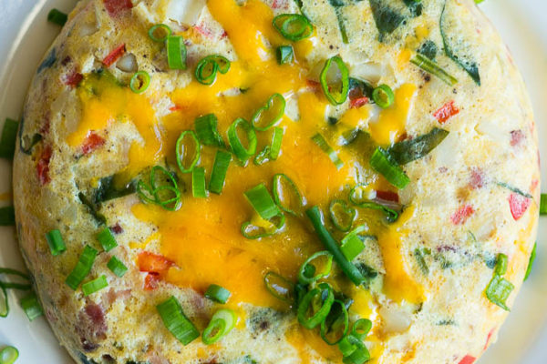 5 Ingredient Pressure Cooker Cheesy Egg Bake