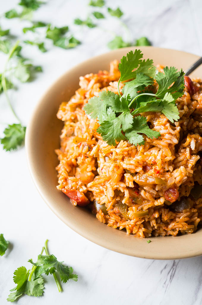 Pressure Cooker Spanish Rice. Only 5 ingredients and on your table in less than 15 minutes!