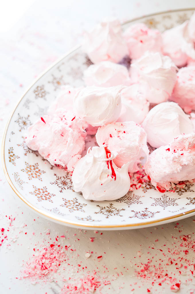 Peppermint Divinity. A soft Christmas nougat candy that melts in your mouth with a pop of peppermint flavor!
