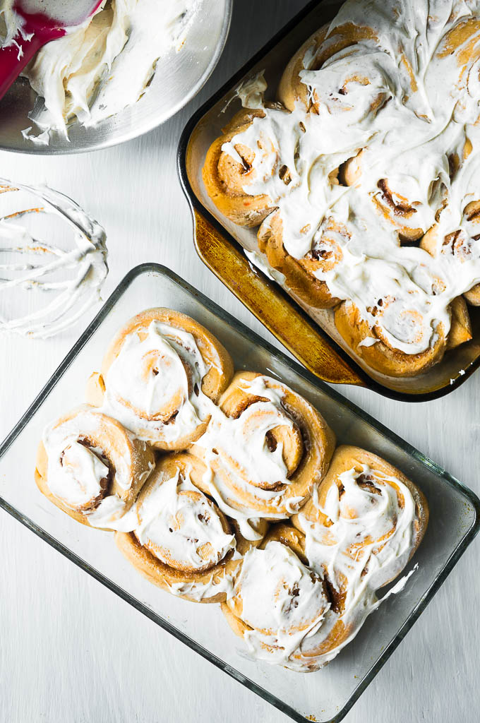 Carrot Cake Mix Cinnamon Rolls. I've been making these soft and fluffy cinnamon rolls for so long and they turn out perfect every time! Only 7 ingredients and a breeze to make!