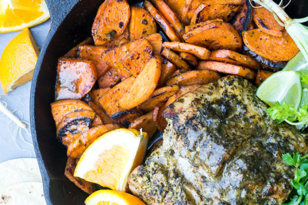 Pressure Cooker Roasted Mojo Pork with Sweet Potatoes