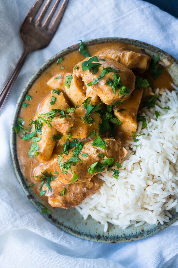 Pressure Cooker Butter Chicken. A rich and creamy indian curry made in less than 15 minutes in the pressure cooker. Sprinkle with chopped cilantro and serve on top of basmati rice for a night of make at home take-out!