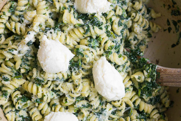 Fusilli with Ricotta and Spinach