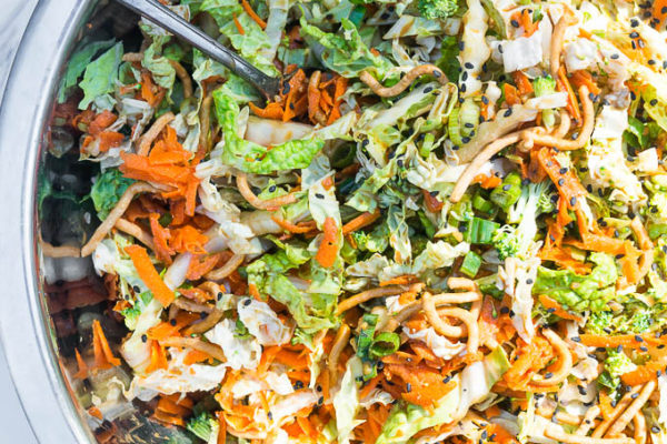 Crunchy Napa Slaw - Mountain Mama Cooks