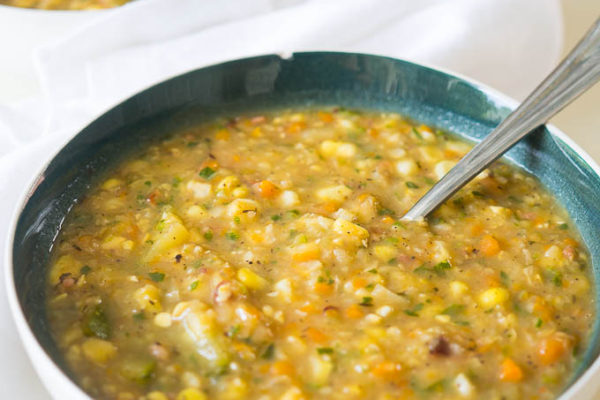 Summer Corn and Zucchini Soup