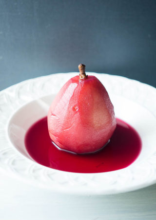 Pressure Cooker Red Wine Poached Pears