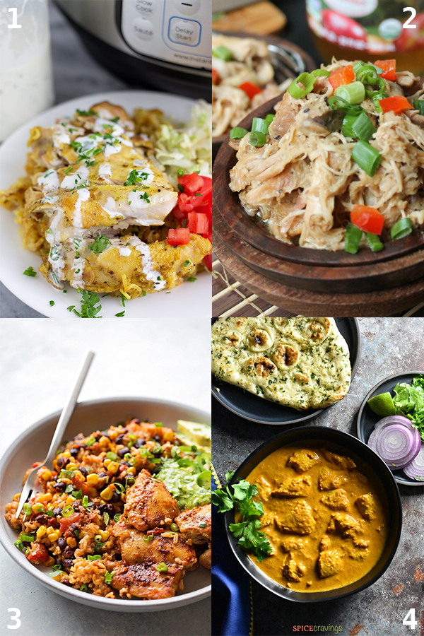 24 Pressure Cooker/Instant Pot Chicken Dishes in 15, 30, and 45 minutes!
