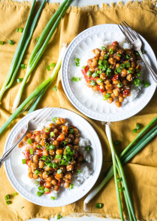 Pressure Cooker Kung Pao Chickpeas
