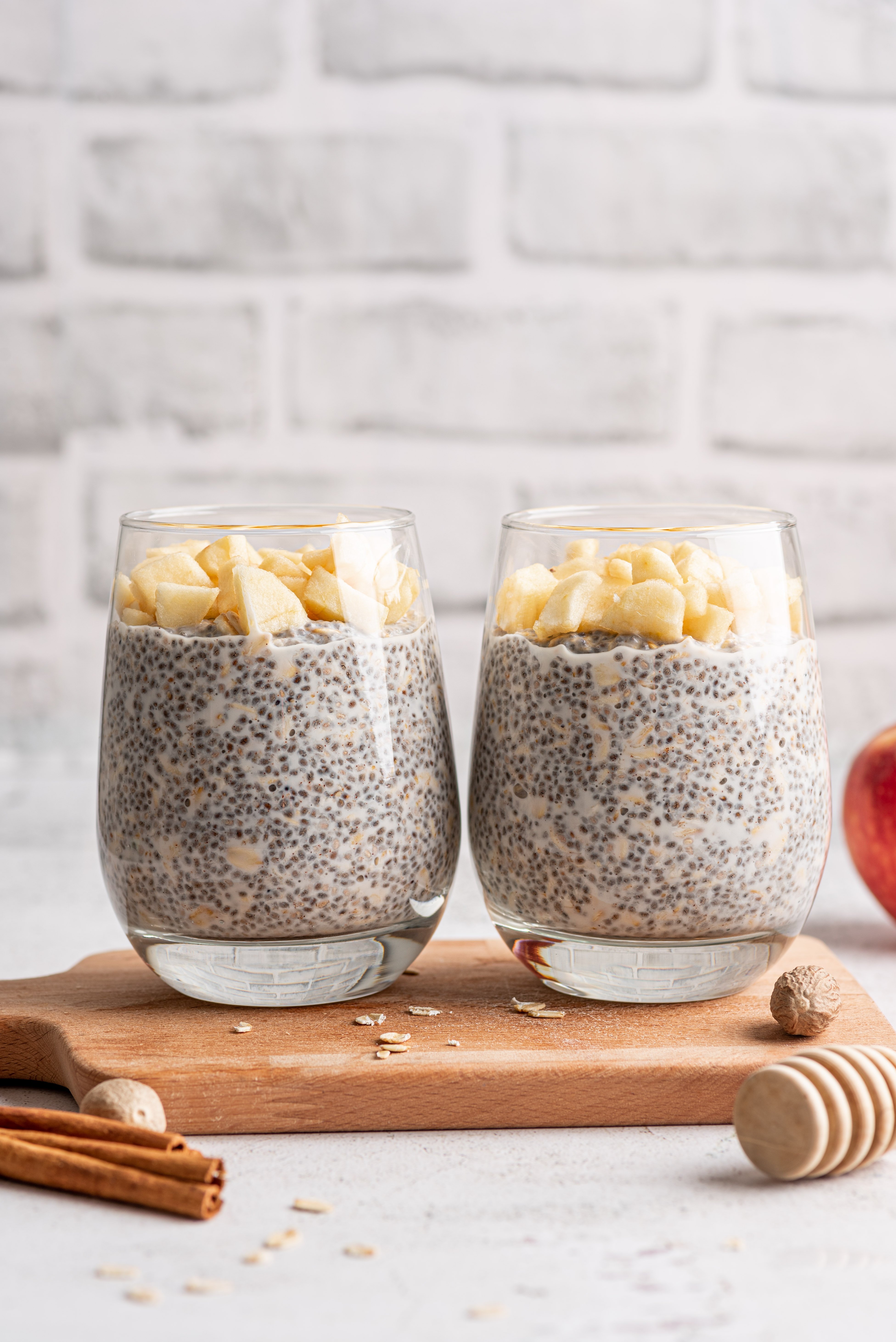Apple Chia Overnight Oats Kitschen Cat